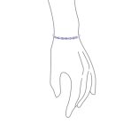 Lavender Purple Natural Amethyst Zircon Accent Bolo Tennis Bracelet .925 Sterling Silver Adjustable - Image 3