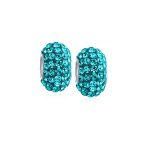 Set of 2 Solid Crystal Spacer Charm Bead Sterling Silver Core - Image 7