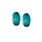 Set of 2 Translucent Murano Faceted Glass Charm Bead with Sterling Silver Core - Image 8