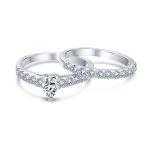 1CT Pear Cubic Zirconia Cocktail Statement Ring Pave Band - Image 2