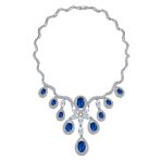 Vintage Art Deco Collar Necklace Set with Teardrop CZ and Earrings Silver Plated - Image 4