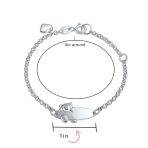 Petite Bear Charm Blank Name Identification ID Bolo Bracelet .925 Sterling Silver 5- 6" Adjustable - Image 4