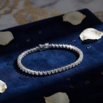 Classic 10CT CZ Solitaire Tennis Bracelet Cubic Zirconia .925 Sterling Silver 7 Inch - Image 6