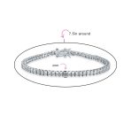 Bridal 10CT Princess Cut CZ Tennis Bracelet in Silver - Image 7
