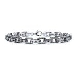 Thick Byzantine Chain Link Bracelet Sterling Silver Turkey