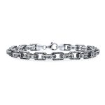 Thick Byzantine Chain Link Bracelet Sterling Silver Turkey
