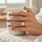 Classic 2.5CT CZ Square Princess Cut Solitaire Engagement Ring Sterling Silver Cubic Zirconia Pave Band - Image 8