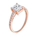 Classic 2.5CT CZ Square Princess Cut Solitaire Engagement Ring Sterling Silver Cubic Zirconia Pave Band - Image 4