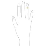 Minimalist Silver Ring with Egyptian Ankh Cross 14K Gold Plated Sterling Band - Image 3