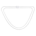 Set of 2 2MM Flexible Strong Snake Chain Necklace Sterling Silver 20 & 24 Inch