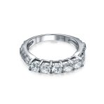 3CT Round Solitaire 3 Stone Engagement Ring Set Cubic Zirconia Past Present Future CZ Sterling Silver - Image 16
