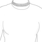 Bridal 3 Strand Wide Faux White Pearl Statement Choker Necklace - Image 8
