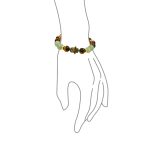 Unisex Talisman Amulet Stretch Bracelet with Gemstones and Hamsa Hand Charm - Image 2