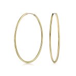 Timeless Minimalist Hoop Huggie Earrings Gold Plated 2-3mm Various Sizes - Image 4