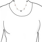 Bridal Tin Cup Freshwater Cultured Pearl Chain Station Necklace Sterling Silver - Image 9