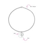 Dangling Heart Charm Anklet Ankle Bracelet Sterling Silver - Image 109