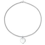 Dangling Heart Charm Anklet Ankle Bracelet Sterling Silver - Image 54