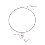 Dangling Heart Charm Anklet Ankle Bracelet Sterling Silver - Image 128
