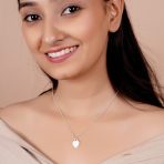 Personalized Engraving X Small Blank Heart Shape Pendant Necklace Sterling Silver - Image 3