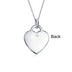 Personalized Engraving X Small Blank Heart Shape Pendant Necklace Sterling Silver - Image 2