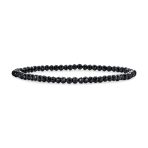 Dainty Gemstone Multi-Strand Seed Bead Stretch Bracelet Caviar Rondell Beads - Image 2