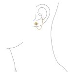 Blue CZ Evil Eye Protection 10K Gold Ear Cuff Cartilage - Image 2