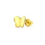 Tiny Minimalist Lucky Butterfly Cartilage Ear Stud 14K Gold Screw Back Earring
