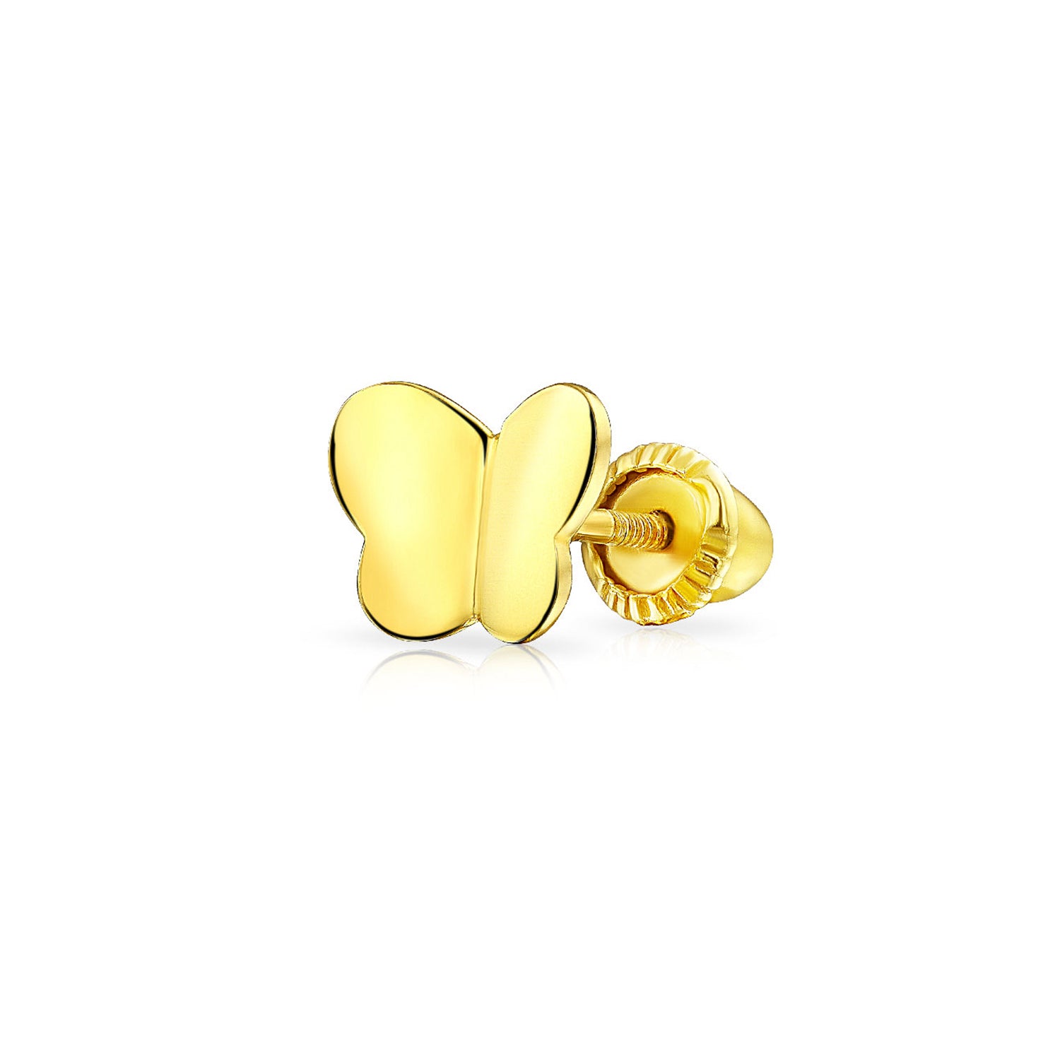 tiny_minimalist_lucky_butterfly_helix_gio-fe3923-1p-az_1 Tiny Minimalist Lucky Butterfly Cartilage Ear Stud 14K Gold Screw Back Earring - Image 1