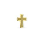 Tiny Minimalist 14K Gold Cross Cartilage Ear Stud for Helix & Daith Piercing - Image 2