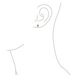 Nautical Jewelry Tiny CZ Green Turtle 14K Gold Stud Earrings Secure Screw-back - Image 3