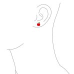 Watermelon Apple Pineapple Cupcake Strawberry Cherry Enamel Stud Earrings - Image 14
