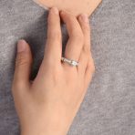 2CT Solitaire Pave CZ Cubic Zirconia Infinity Engagement Ring .925 Sterling Silver - Image 3