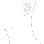 Tiny Cubic Zirconia Heart Cartilage Ear Stud 14K Gold Simulated Birthstone 4MM - Image 15