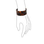 Fashion Statement Brown Golden Acrylic Marbled Tortoise Shell Wide Cuff Bangle - Image 5