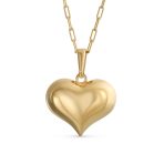Simple ABC Heart Shape Initial Pendant Necklace 18K Gold Plated A-Z Letters