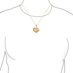 Simple ABC Heart Shape Initial Pendant Necklace 18K Gold Plated A-Z Letters - Image 3