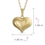 Simple ABC Heart Shape Initial Pendant Necklace 18K Gold Plated A-Z Letters - Image 4