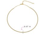 Cable Twist Choker Necklace 14K Yellow Gold Plated - Image 4