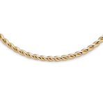 Rope Cable Twist Choker Necklace 14K Yellow Gold Plated - Image 2