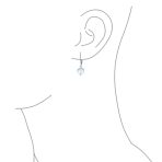 Set of 3 Simple Natural Stone 8MM Ball Drop Earrings Sterling Silver Leverback - Image 16