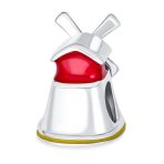 Travel Landmark Dutch Windmill Enamel Charm Bead .925 Sterling Silver for Bracelet - Image 2