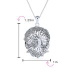 Rising Sun Celtic Knot Tree Of Life Pendant Necklace in Sterling Silver - Image 4