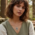 Wiccan Tree Of Life Pendant Necklace with Rune Symbols Oxidized Sterling Silver - Image 3
