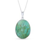 Lapis Turquoise Abalone Tree of Life Pendant Necklace in Sterling Silver - Image 6