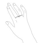 Fashion Geometric CZ Pave Double Sideway Bar Two Finger Statement Ring .925 Sterling Silver - Image 3