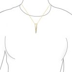 Minimalist Triangle Geometric Pendant Necklace in Sterling Silver - Image 3