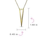 Minimalist Triangle Geometric Pendant Necklace in Sterling Silver - Image 5