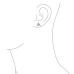 Set of 2 Triangle Clear Cubic Zirconia Stud Earrings Gold Plated Silver 10MM - Image 14
