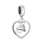BFF Trio Hearts Dangle Charm Bead Grandma Sterling Silver