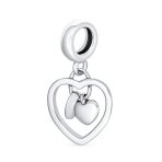BFF Trio Hearts Dangle Charm Bead Grandma Sterling Silver - Image 2